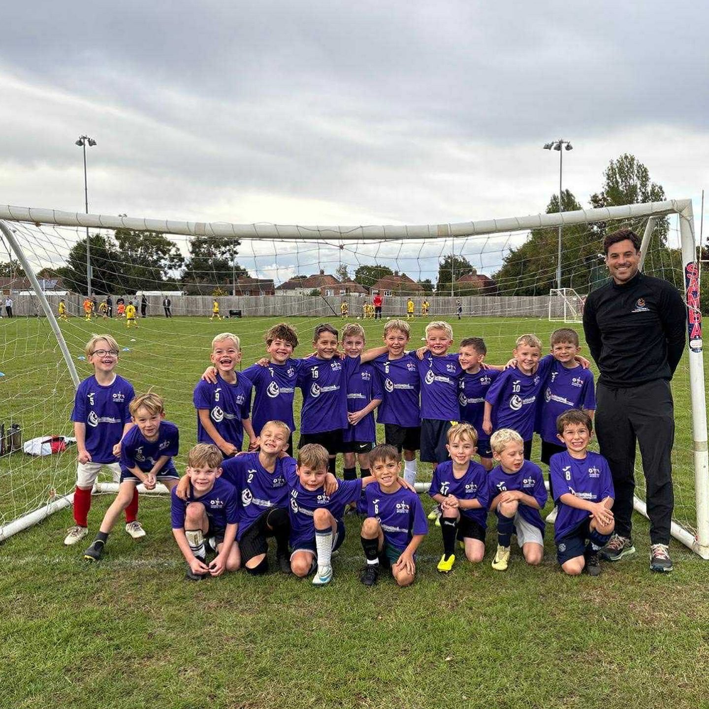 Easington Sports FC under-7s with their coach