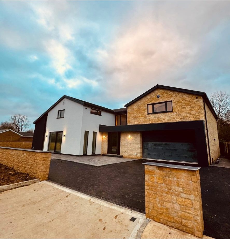 Front of the finished house