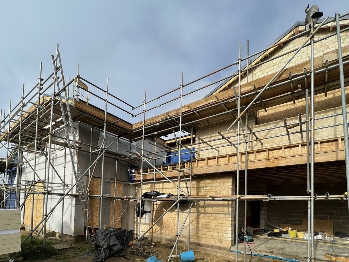 Bloxham Road during the build