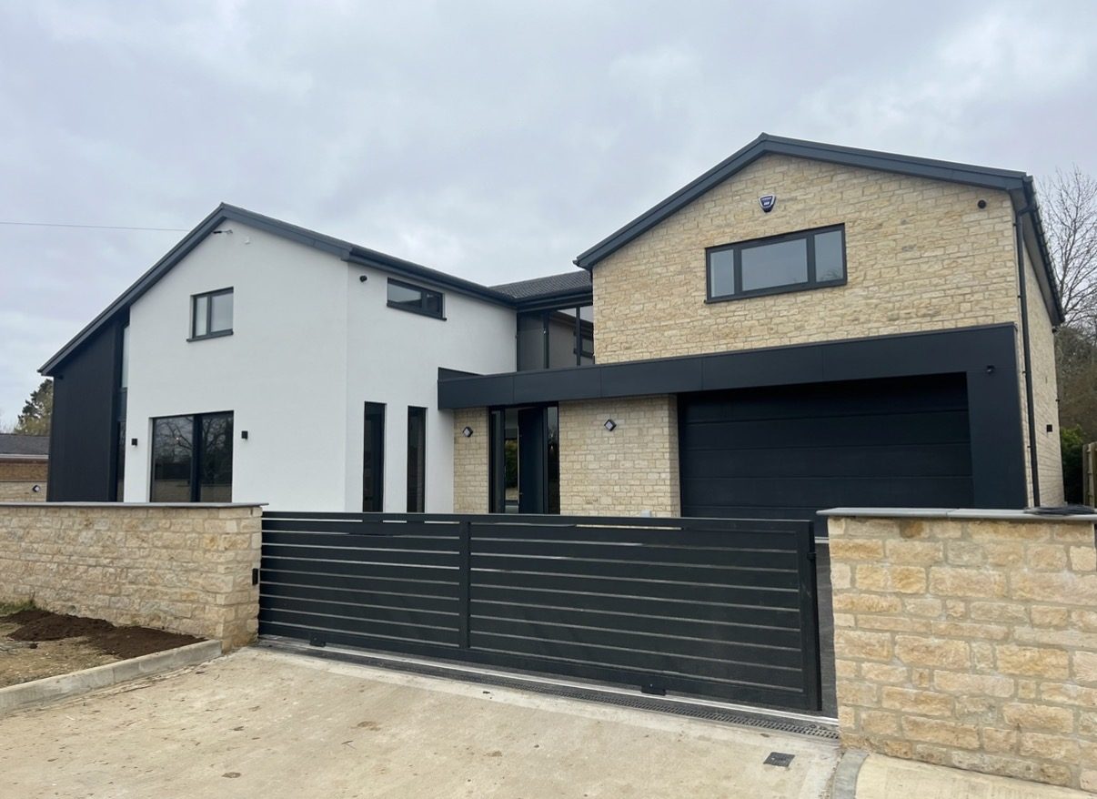 Front of the finished house