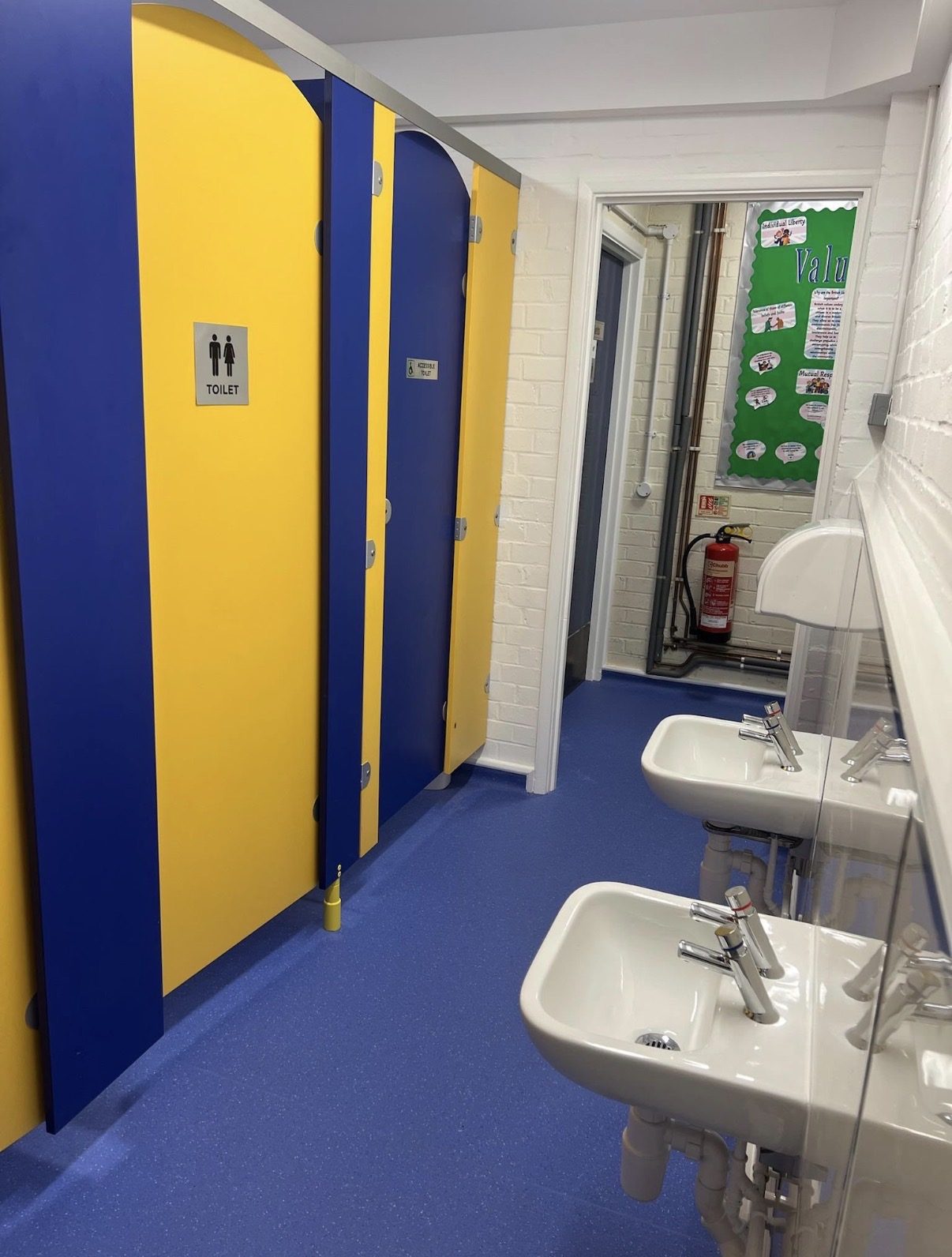 Pupil washroom at Farthinghoe Primary School