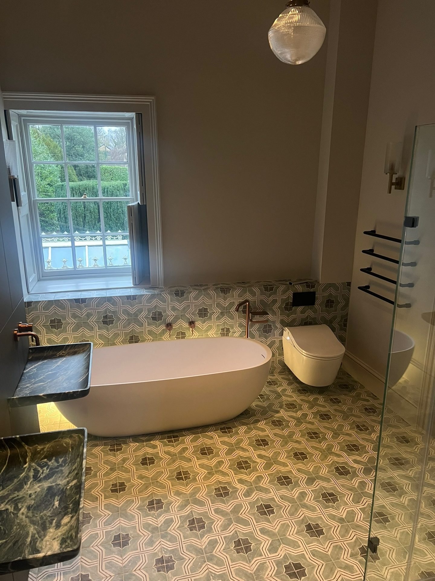 Finished bathroom at Turweston House