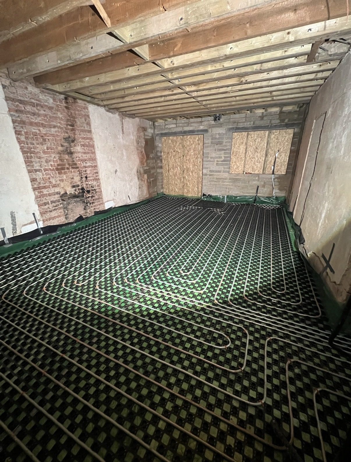 Underfloor heating first fix